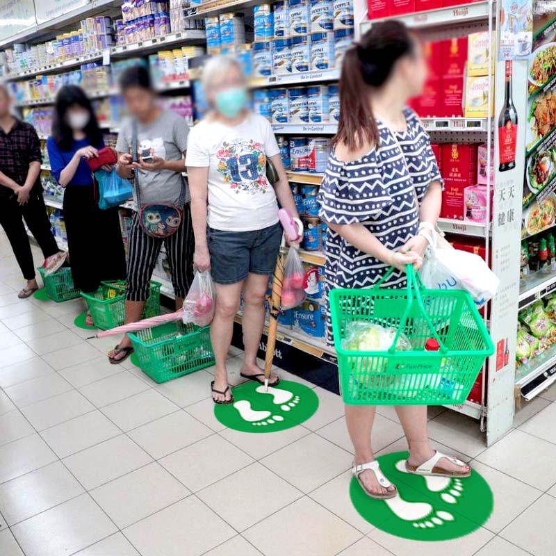 Calpestabile - Orme piedi nudi - Verde - cod. 700211