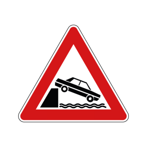 00000028 - Segnale di pericolo - Sbocco su molo o argine - Figura 28