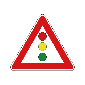 00000031a - Segnale di pericolo - Semaforo con dischi in verticale - Figura 31a