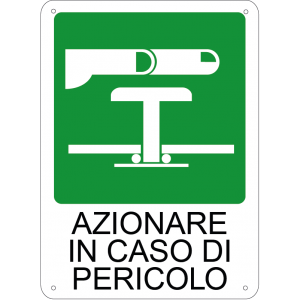 Azionare in caso di pericolo verticale