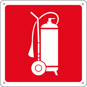 Estintore antincendio carrellato quadrato