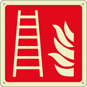 Scala antincendio quadrato luminescente