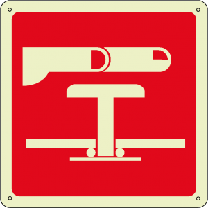 Stop di emergenza quadrato luminescente