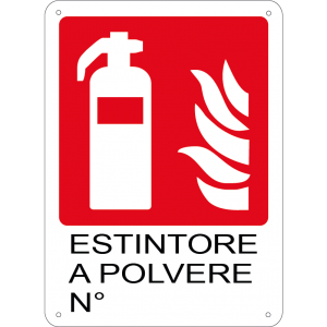 Estintore a polvere n.° verticale