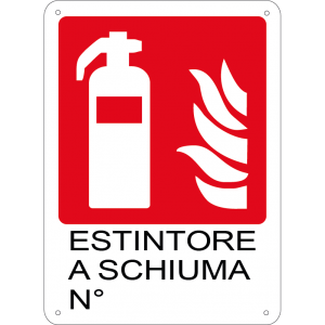 Estintore a schiuma n.° verticale