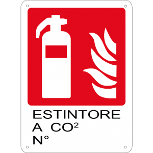 Estintore a CO2 n.° verticale