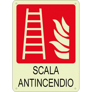 Scala antincendio luminescente