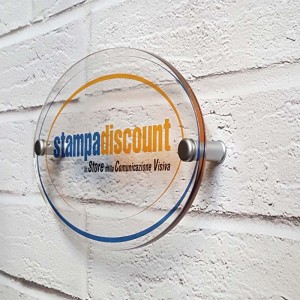 Targa in Plexiglass Ovale - Stampa Trasparente