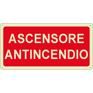 Ascensore antincendio orizzontale luminescente