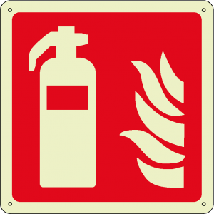 Estintore quadrato luminescente