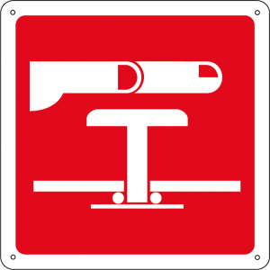 Stop di emergenza quadrato