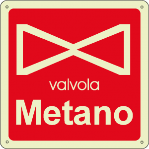 Valvola metano quadrato luminescente