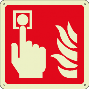 Allarme incendio quadrato luminescente