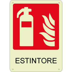 Estintore verticale luminescente