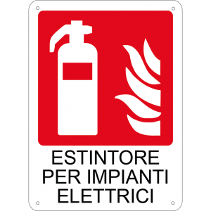 Estintore per impianti elettrici verticale