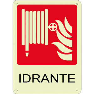 Idrante verticale luminescente