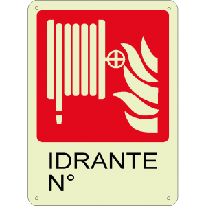 Idrante n° verticale luminescente