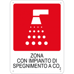 Zona con impianto di spegnimento a CO2 verticale