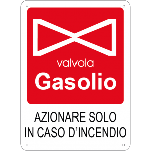 Azionare solo in caso d'incendio - Valvola gasolio verticale