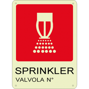 Sprinkler - Valvola n° luminescente