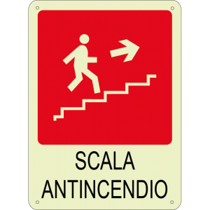 Scala antincendio luminescente