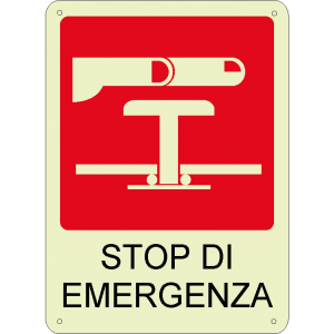 Stop di emergenza luminescente