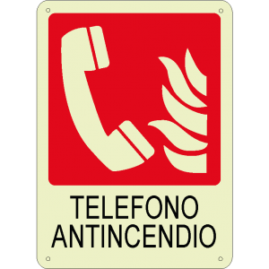 Telefono antincendio luminescente