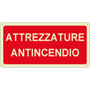Attrezzature antincendio orizzontale luminescente