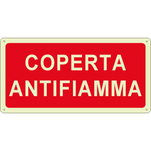 Coperta antifiamma orizzontale luminescente