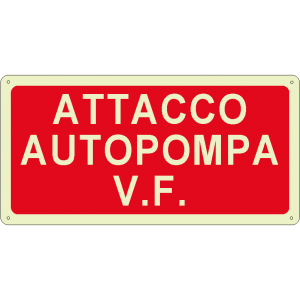 Attacco autopompa v.f. orizzontale luminescente