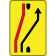 Segnale Per Cantieri Mobili - Segnale di rientro in carreggiata - Figura 412B - Cod. 000412B