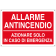 Allarme antincendio - Azionare solo in caso di emergenza