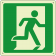 Uscita di emergenza a destra quadrato luminescente