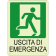 Uscita d emergenza Destra verticale luminescente