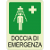 Doccia di emergenza verticale luminescente