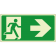 Uscita di emergenza a destra orizzontale luminescente