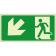 Uscita di emergenza discesa a sinistra orizzontale luminescente