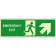 Emergency exit salita destra orizzontale luminescente