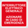 Interruttore elettrico generale quadrato