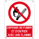 Defense de fumer et d’entrer avec une flamme