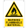 Warning flammable material