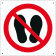 Vietato passare o sostare in questa zona quadrato 