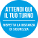 Attendi qui il tuo turno - Rispetta la distanza di sicurezza - Blu - cod. 700204
